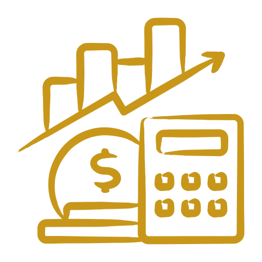 financial-planning Strategy, budget, and projections icon, phase two of the public adjuster marketing process